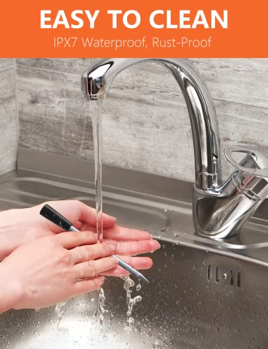 Jchope Smart Meat Thermometer Wireless, 165 Ft Wirless Long Range Bluetooth Meat Thermometer Digital, Food Cooking Thermometer With Ultra-Thin Probe For Bbq Oven Smoker Stove Rotisserie Sous Vide #TOP4