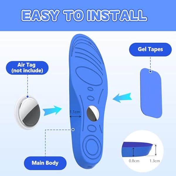 AXFEE AirTag стельки для детей скрытые стельки AirTag устойчивый к царапинам и ударам GPS чехол для детей пожилых людей обуви стельки держатель 215-230 мм