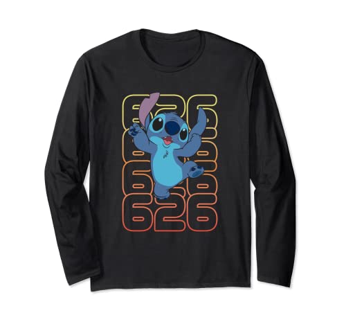 T-shirt Stitch Disney 626 manches longues idée cadeau anniversaire fan Disney