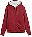 Amazon Essentials Hoodie For Men, Sherpa-Lined Full-Zip Fleece Sweatshirt, Large, Red