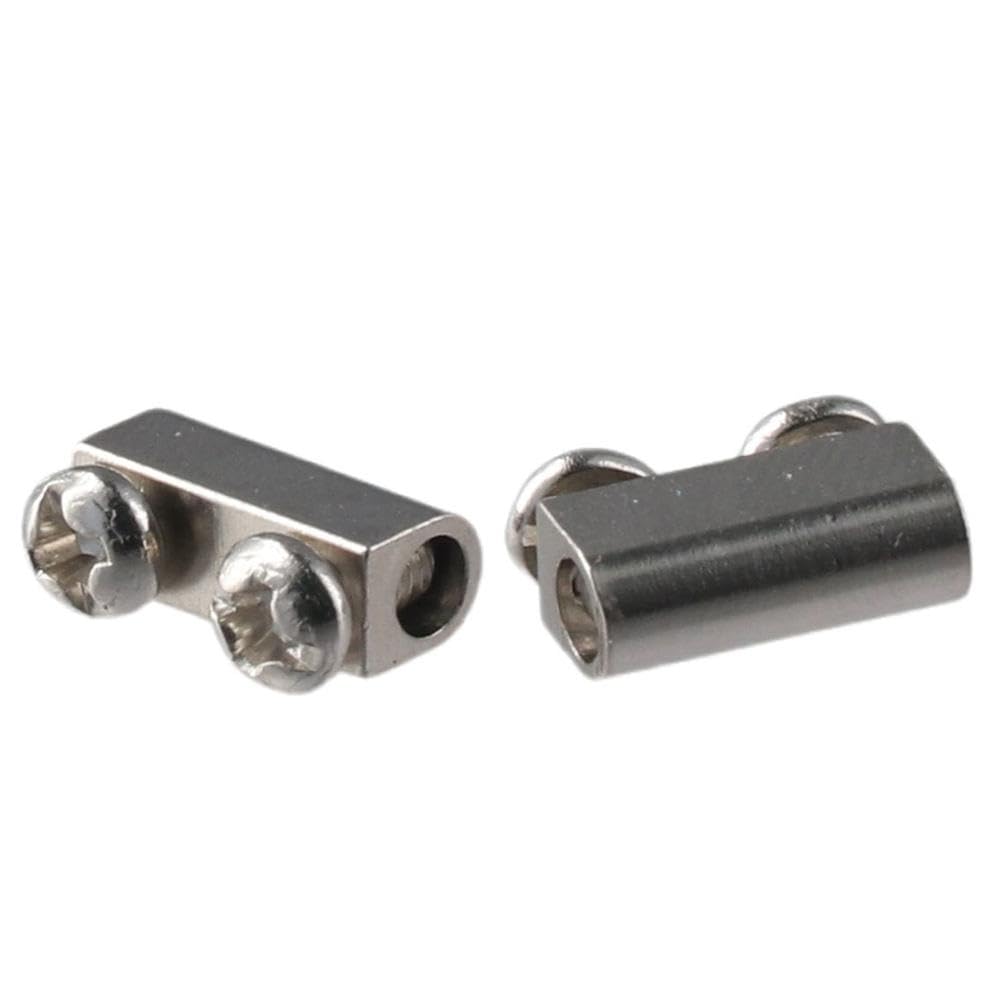 HOBBYIN 30pcs Adjustable Thread Locking Device, Wire Rope Cable Clamp Double Hole Screw, Thread Locking Buckle, Wire Locking Buckle, Steel Wire Positioning Buckle