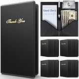 Budgetizer Check Presenters for Restaurants – 40 Pack Guest Check Card Holder- Black with Gold Thank You Imprint- Bill Book Restaurant Supplies 5.5’’ x 10’’ (40 Pack)