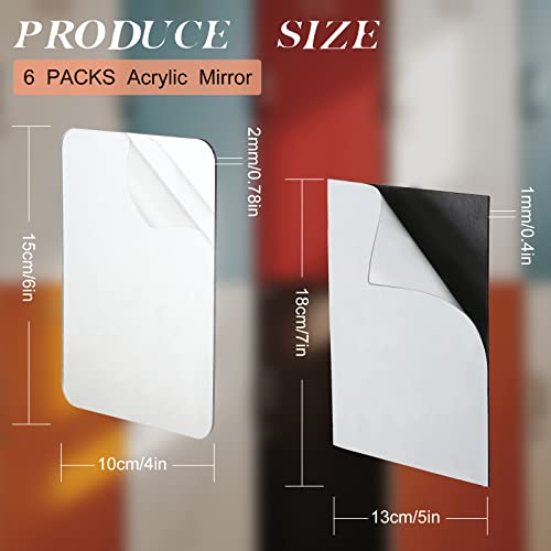 Miroir de casier avec angle arrondi décoration murale aimant - 3