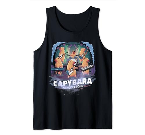 Capybara Concierto Tour Divertido Capybara Meme El Roedor Tour Camiseta sin Mangas