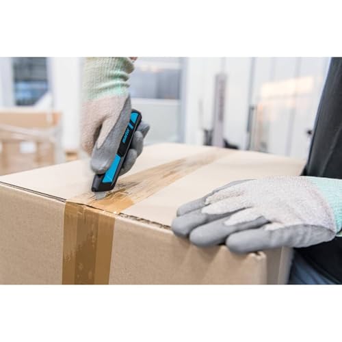 MARTOR Sicherheitsmesser Mit Klingeneinzug & Abgerundeter Klinge, SECUNORM 300, Profi Cuttermesser, Leicht, Kunststoff, Rechts- & Linkshänder, GS Geprüft, 17 mm Schnitttiefe