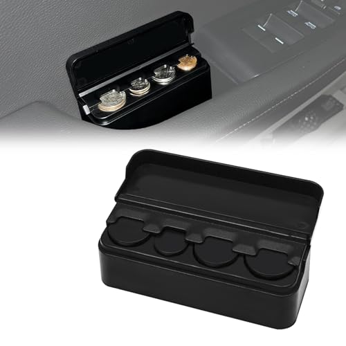 WINUERK Coin Holder for Cars, Large Capacity Change Holder for Car, Coin Change Organizer Compatible with Coins of Different Sizes, Car Accessories Suitable for Most Cars, Trucks