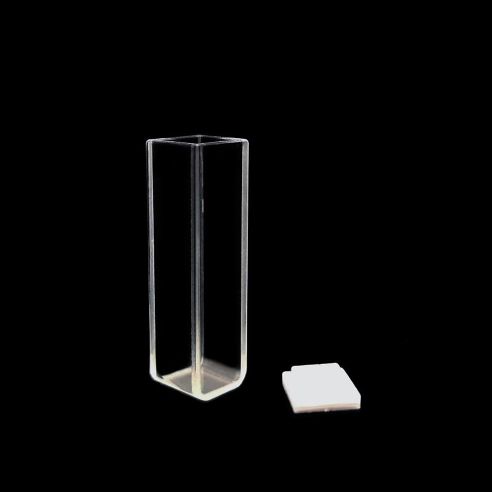 Tamiz de laboratorio Cubeta, cubeta de vidrio fluorescente, 3,5 ml, célula de absorción de muestra líquida, trayectoria de luz, resistencia a ácidos y álcalis de 10mm