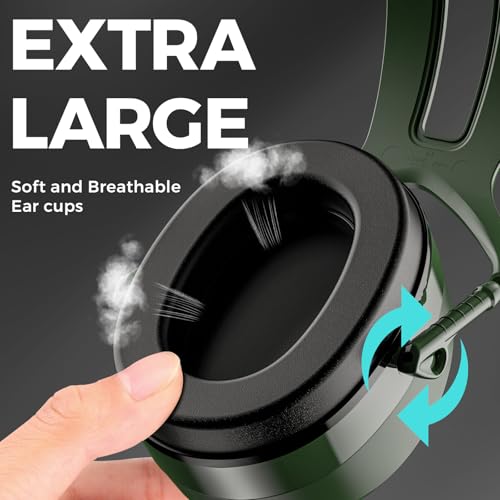 Image of ProCase Extra Large SNR 37dB Noise Cancelling Headphones NRR 30dB Ear Muffs | Hearing Protection for Adults Noise Reduction, Wide Size Adjustment and Comfortable