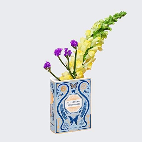 Bibliophile Ceramic Vase: Collected Curiosities illustrated by Jane Mount: (Flower Vase, Desk Vase, Desk Décor)