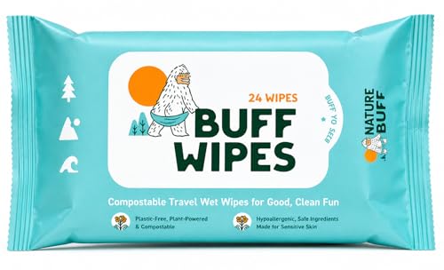 Nature Buff Camping Wet Wipes 8 x 8 Inch Full Body...