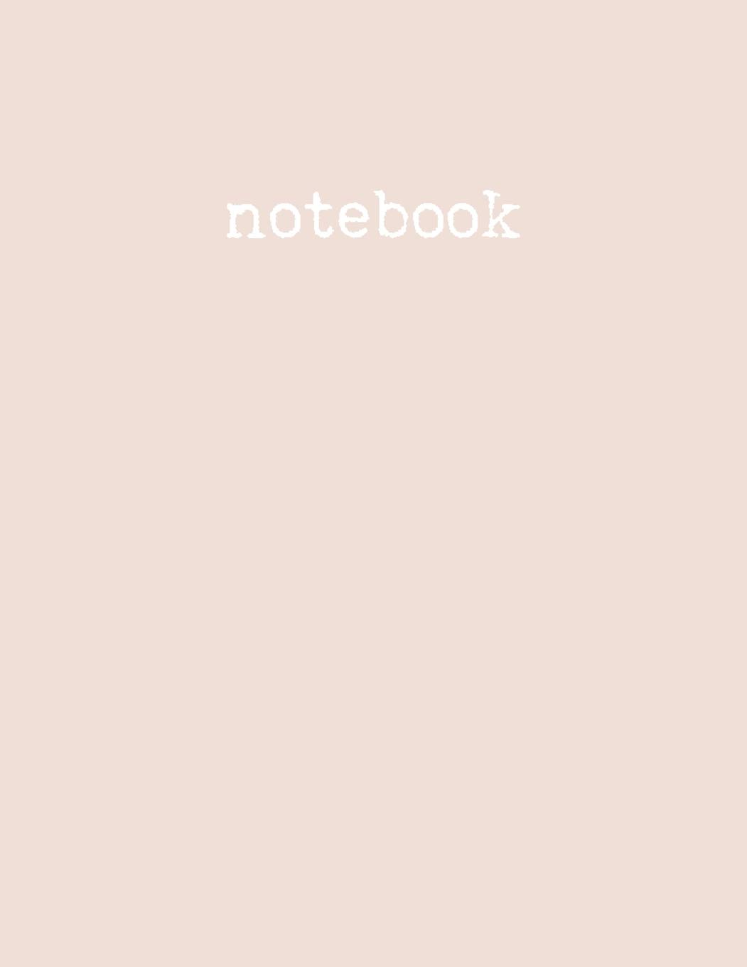 Notebook: Simple blush pink dot grid notebook - 100 pages - 8.5 x 11
