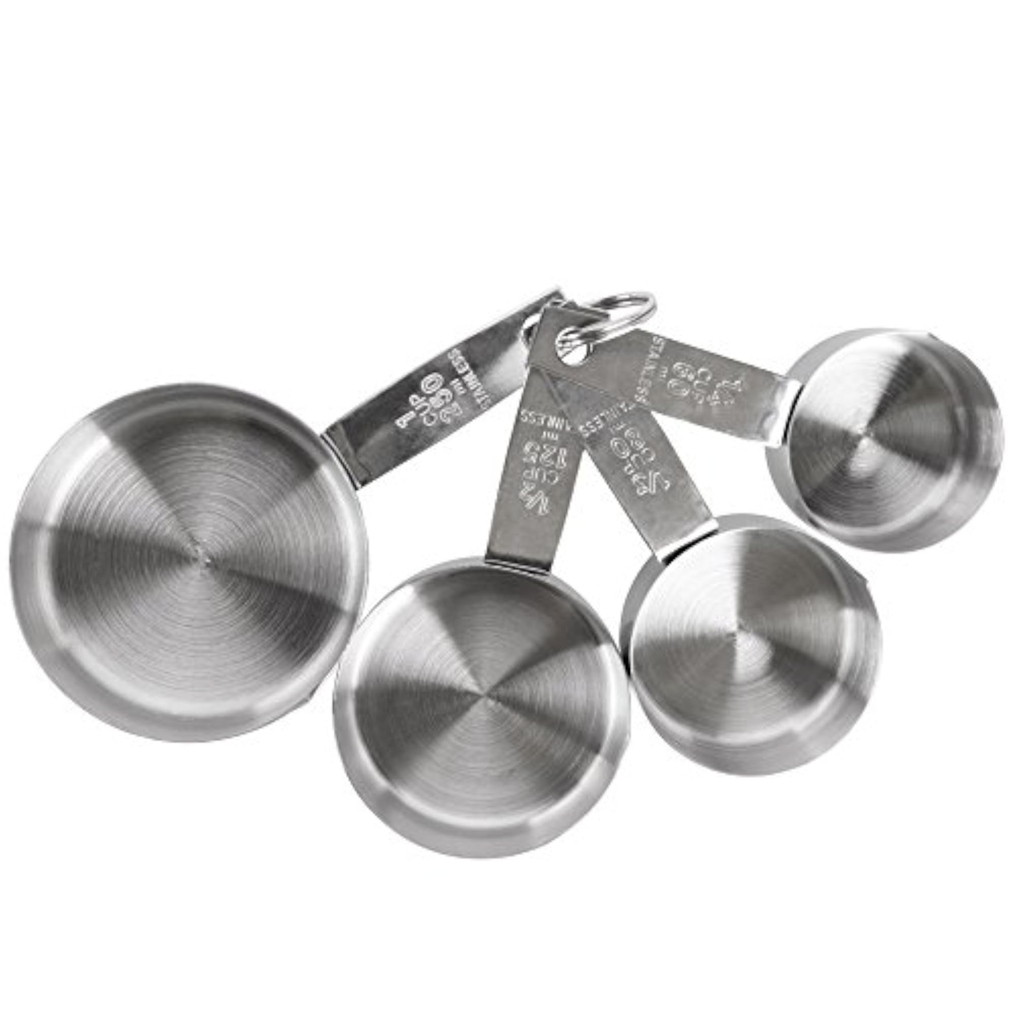 Stainless Steel Measuring Cup & Spoon Set, 4 Cups & 4 Spoons