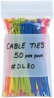 White Block Reclosable Poly Bags, 3