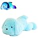 URFEDA Coussin lumineux LED pour chiot - Jouet en peluche - Pour enfants - Bleu - 30 cm