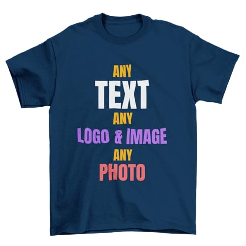 Image of Galaxy Tees Personalised Kids Custom Tee - Midnight Navy Blue - Age 5-6