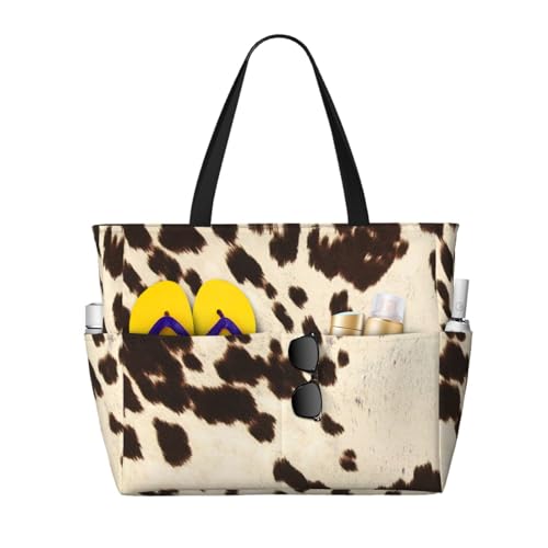 Sac de plage cuir de vache marron : fini les sacs fragiles qui cassent