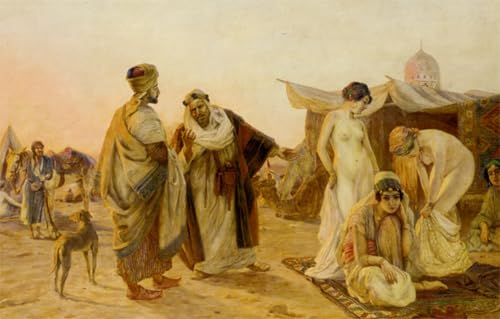 Lienzo de Il mercato degli schiavi de Pilny para decoración de salón y oficina de 60x90cm 1