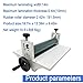 BEILOCKERY 14in(355mm) Manual Cold Laminating Machine with Soft Rubber Roller,All Metal Frame Laminator with Fold-up Table, Adjustable Roller Position, for Photo Film Laminating