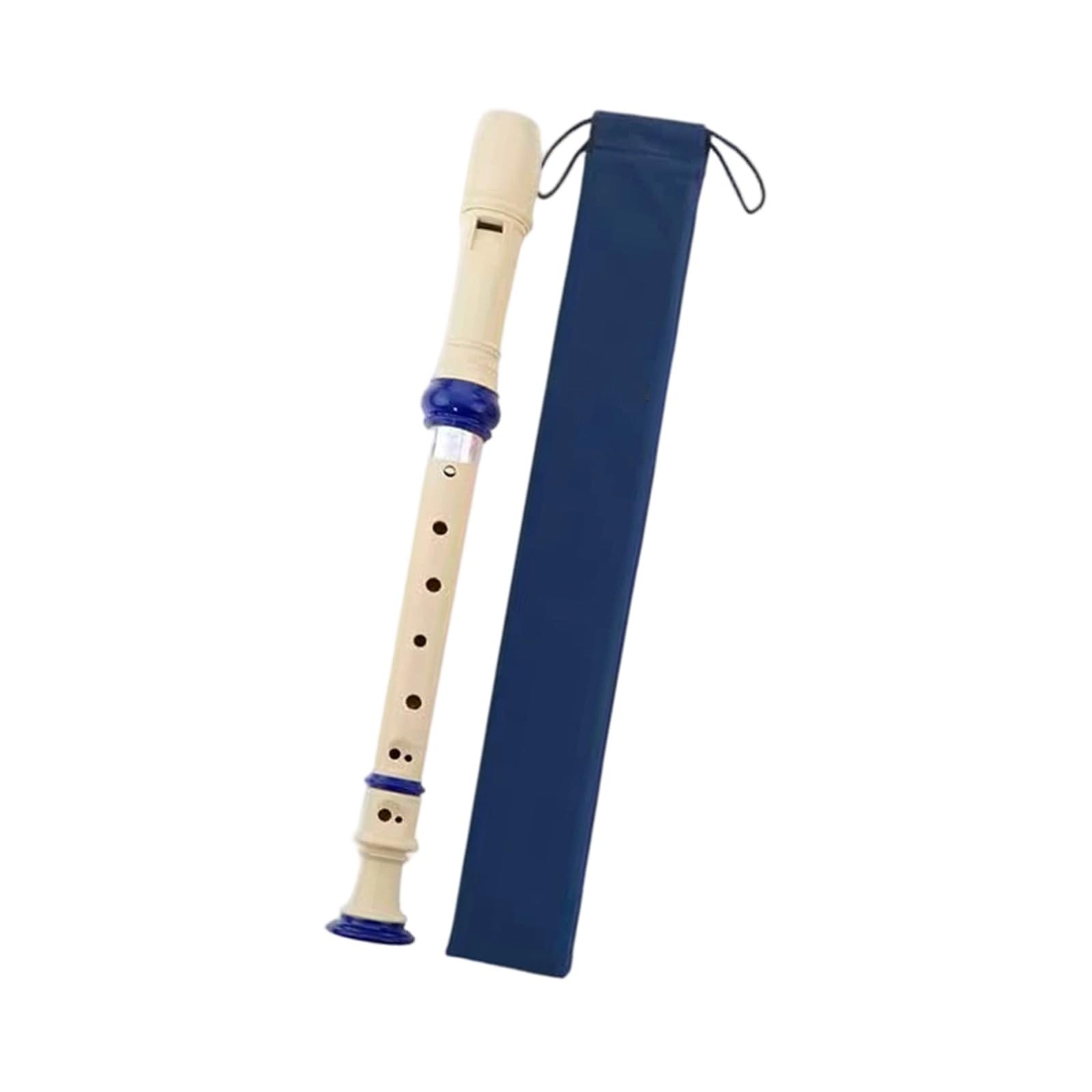 Flet Prosty Sopranowy 8-otworowy (palcowanie Angielskie) Profesjonalny Instrument Dęty Drewniany Flet Prosty(Blue)