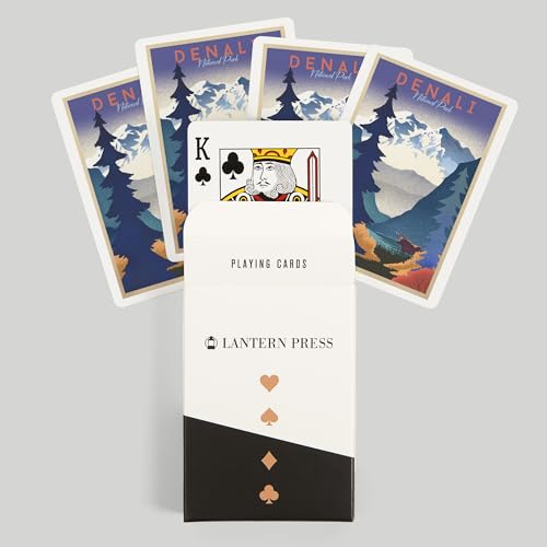 Lantern Press Denali National Park Naipes Póker 52 cartas miniatura 6