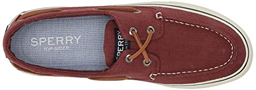Image of Sperry Men's Bahama II Boat Shoe, RED Linen, 12