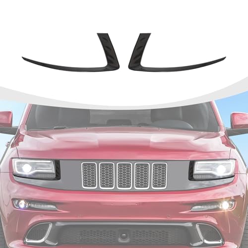 Garniture de paupières de phare pour Jeep Grand Cherokee 2014-2016 en fibre de carbone RAZPOY