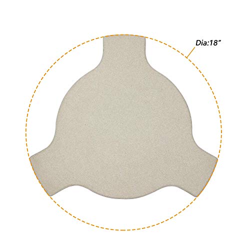 Wondjiont Heat Deflector, Plate Setter, Smoking Stone, Pizza Stone For 18" Large Big Green Egg Grill, 18" Kamado Grill, Chargriller 18" Akorn Kamado #TOP3