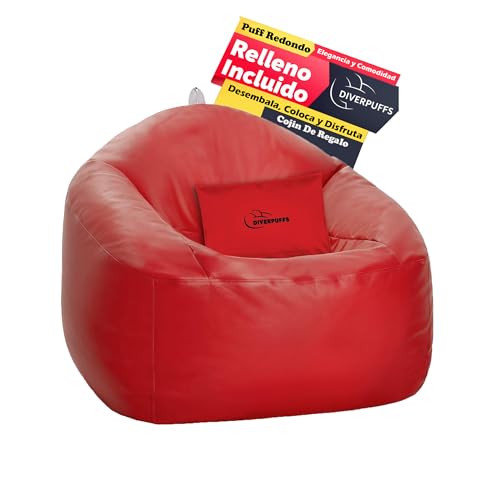 Diverpuff Puff Redondo Rojo Pélota Bean
