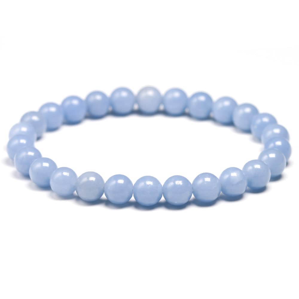 Bracciale In Pietre Naturali – Cristalli Blu E Turchese – Regolabile – Perle Di Pietra – Energia Positiva