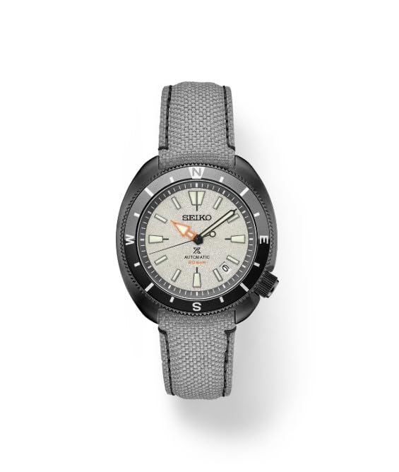 Seiko Prospex Land U.S. Special Edition SRPJ33, Gray textured dial with orange accents