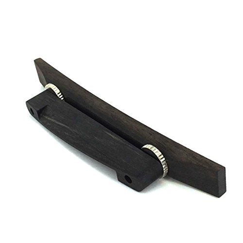 Greenten Ebony Archtop Jazz Guitar Bridge Chrome Hardware #TOP1