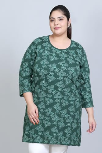 Image of RYSH Women's Plus Size Printed Longline Tops | Printed longline tops in multiple colours and plus sizes