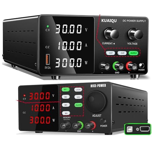 Nice-Power DC�d�� 30V 10A 5A �σx���`�d�� ���������\ ���{�d�� �d�����M�����[�^(SPPS-S305-RS232)