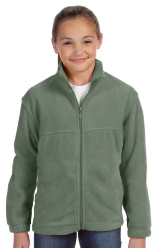 Polaire verte zippée enfant S pour remplacer les pulls lourds qui grattent