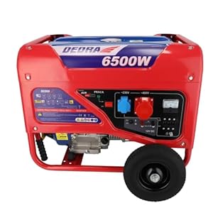 Stromgenerator, Stromaggregat DEDRA max. Leistung 6,5kW 6000W, 420cm³ Motor Kupfermotorwicklung, 1x400V, 1x230V Notstromversorgung, in Haushalten, Gärten, auf Campingplätzen oder für andere Arbeiten
