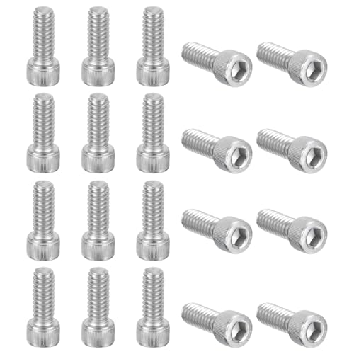 Image of PATIKIL 1/4-20 x 5/8" Hex Socket Cap Head Screw Bolt, 20Pcs 304 Stainless Steel 18-8, Machine Full Thread for Construction, Manufacturing, Engineering, Assembling, Furniture