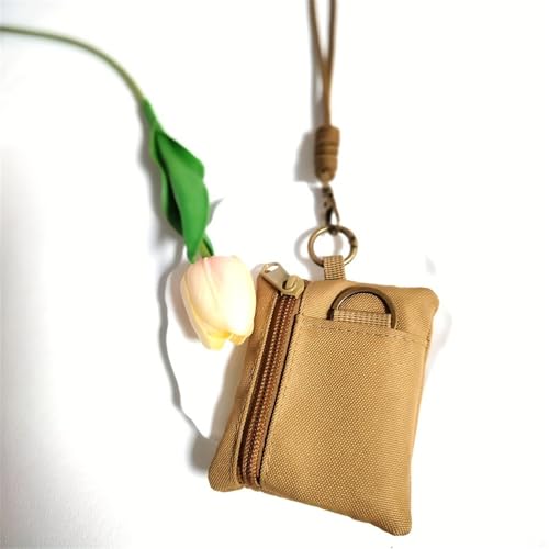 JUNENTER 4.33 x 3.54インチ ポーチ（ストラップ付き）、アウトドアEDC