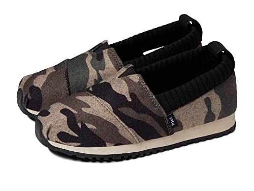 Sandales Youth Slipper TOMS en feutre léger imprimé camouflage pour enfant