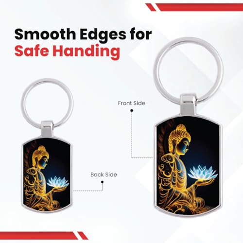 Image of Premium Printed Metal Keychain for Men & Women | High-Definition Artwork Print | Durable Key Ring for Car, Bike, Home & Office Keys | Stylish Decorative Key Holder Gift
