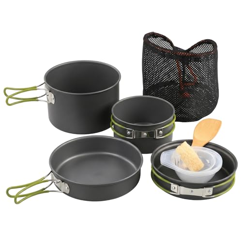 Ensemble cuisine camping portable idéal pour le pique-nique et les repas en forêt