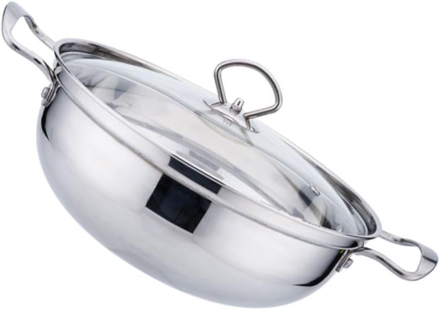 Olla Eléctrica Portátil Homoyoyo Acero Inoxidable con Tapa de Vidrio