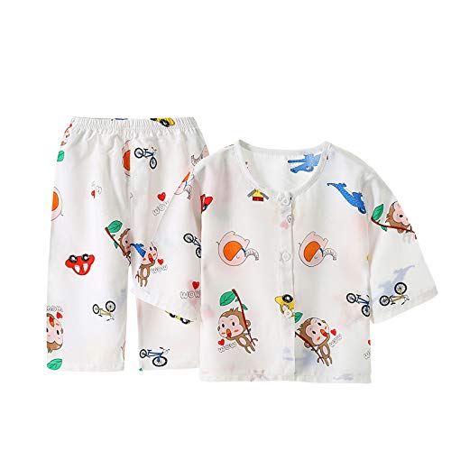 Girls Outfits&Set,Toddler Kids Baby Boys Girls Cartoon Animal Tops+Pants Pajamas Sleepwear Outfits,for Easter Day Festival Birthday Gifts(White,12-18 Months)