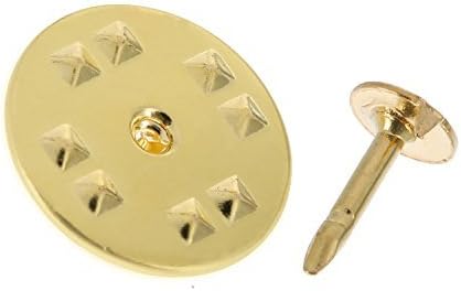 100 Pairs Butterfly Clutch Tie Tacks Pin Back Replacement with Blank Pins for Craft Making (Golden)