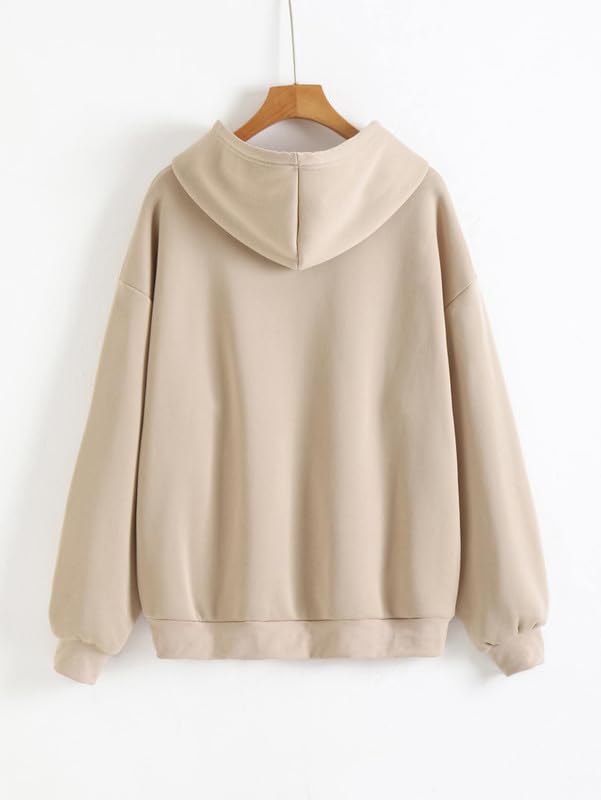 Image of Imsa Moda Women's Polycotton Fleece Plain Full-Zip Hooded Winter Sweatshirt | Kangaroo Pocket | Casual Warm Outerwear