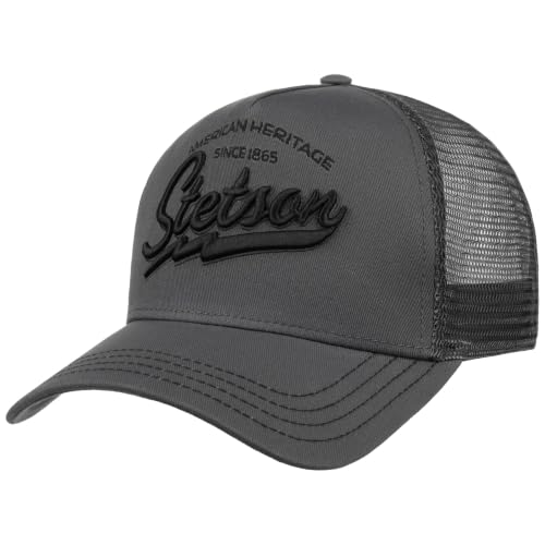 Image of Stetson American Heritage Trucker Cap Men Breathable Mesh Snapback Summer Winter
