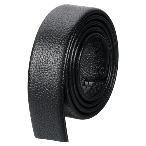 uxcell Men Leather Belt Strap without Buckle Head, Replacement Straps for Automatic Buckle Belts
