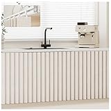 APMOE Schrankvorhang Küche, Staubdichter Vorhang für Regale Multifunktionsvorhänge mit Gleitschienen, Café-Vorhang, Schrank Schatten Vorhang, Badezimmer Vorhänge(White (Side),70x100cm)