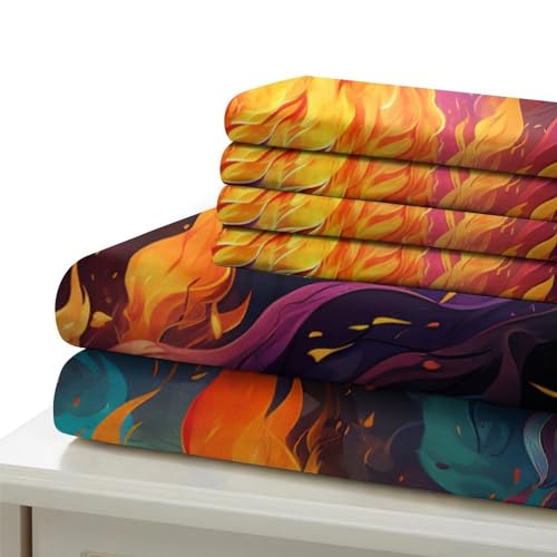 Ensemble de literie double avec housse de couette imprimée 3D - 6