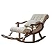 YYSS Sedia a Dondolo per Adulti Siesta Comoda Sedia a Dondolo in Legno Nordico, Poltrona Moderna in Tessuto con Schienale Alto per Il Tempo Libero con Schienale Imbottito per