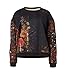 GaryGraham422 Unisex Patched Sweatshirt, Floral, Medium
